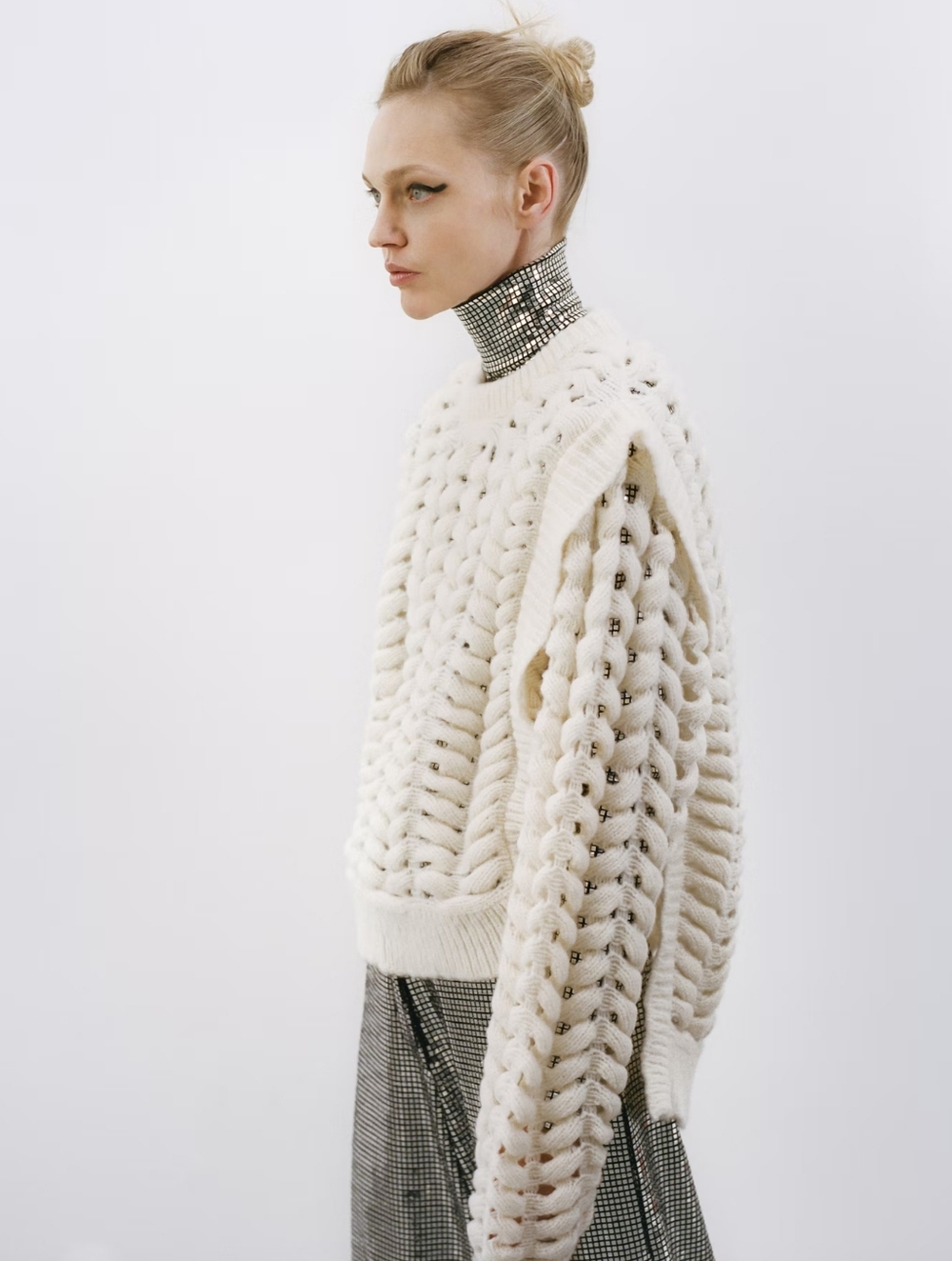 🤍 Chunky Wool "Jules" Knit Sweater by AKNVAS, Size M